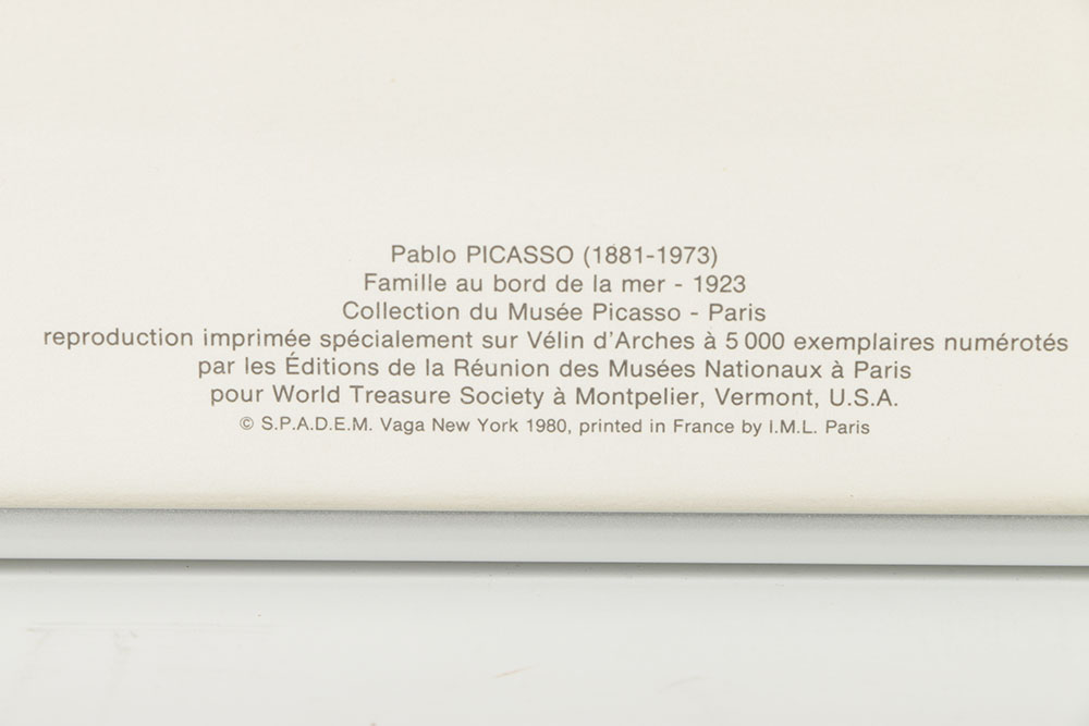 After Picasso Limited Edition Offset Lithograph "Famille au bord de la mer"