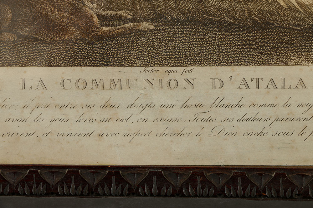 P. J. Simon Engraving on Paper "La communion D' Attala" After