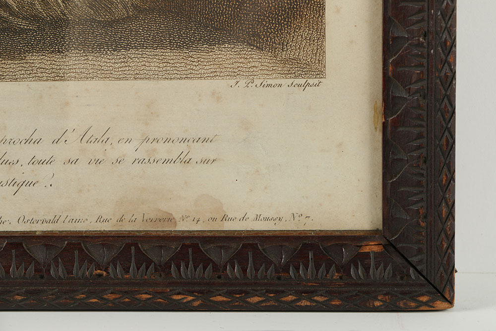 P. J. Simon Engraving on Paper "La communion D' Attala" After