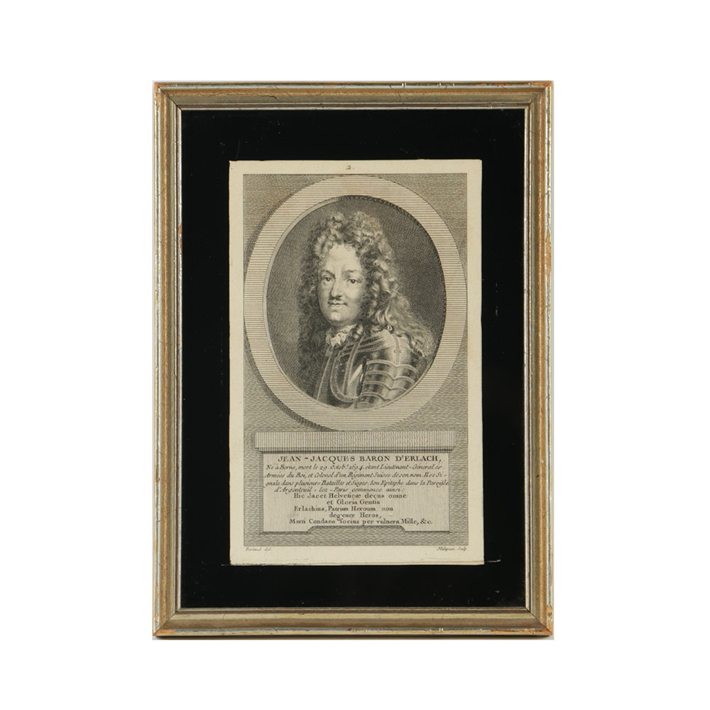 After Claude-Nicolas Malapeau Etching on Paper "Jean-Jacques Baron D'Erlach"