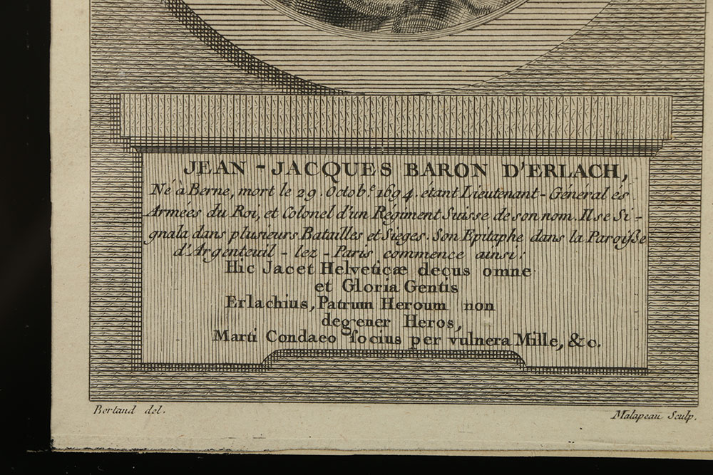 After Claude-Nicolas Malapeau Etching on Paper "Jean-Jacques Baron D'Erlach"