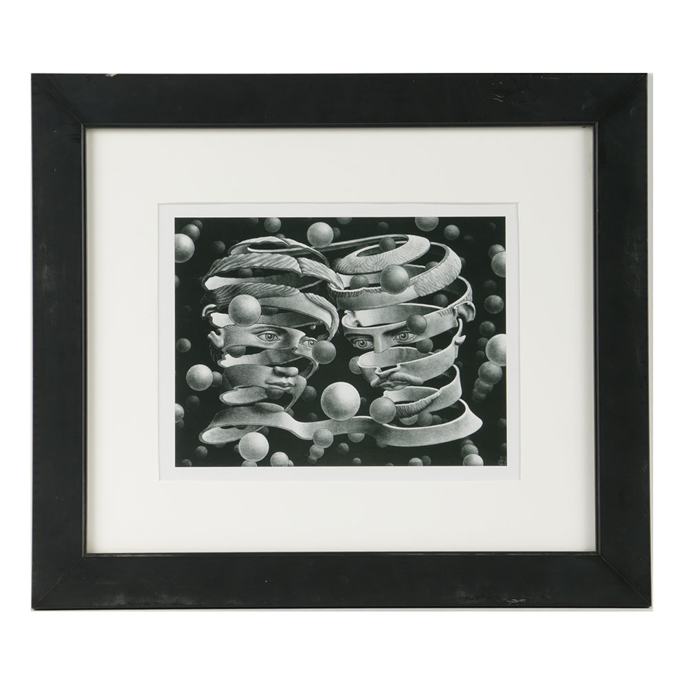 After M.C. Escher Offset Lithograph on Paper "Bond of Union"