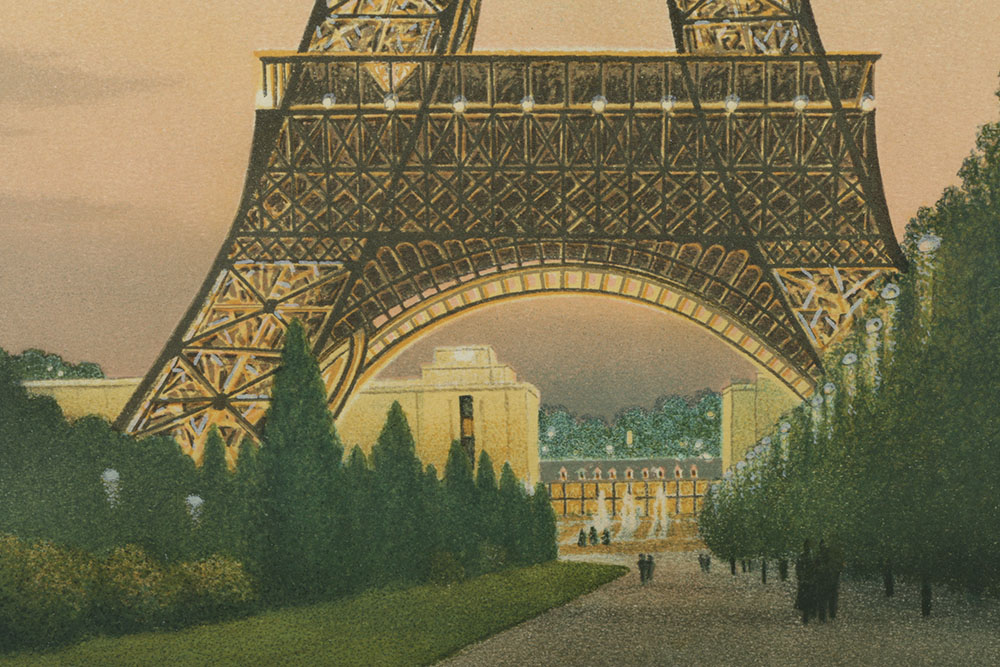Bill Powell Limited Edition Lithograph on Paper "La Tour Eiffel"