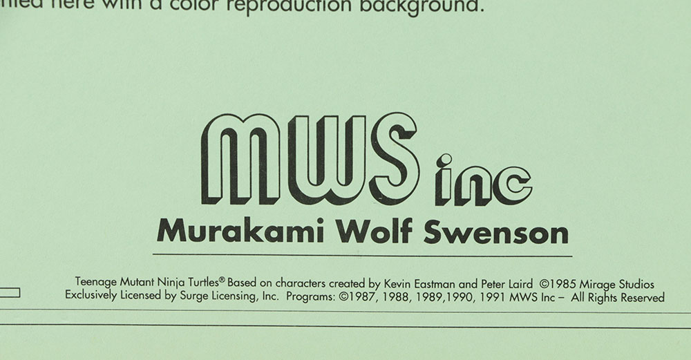 Collection of Teenage Mutant Ninja Turtles Production Cells