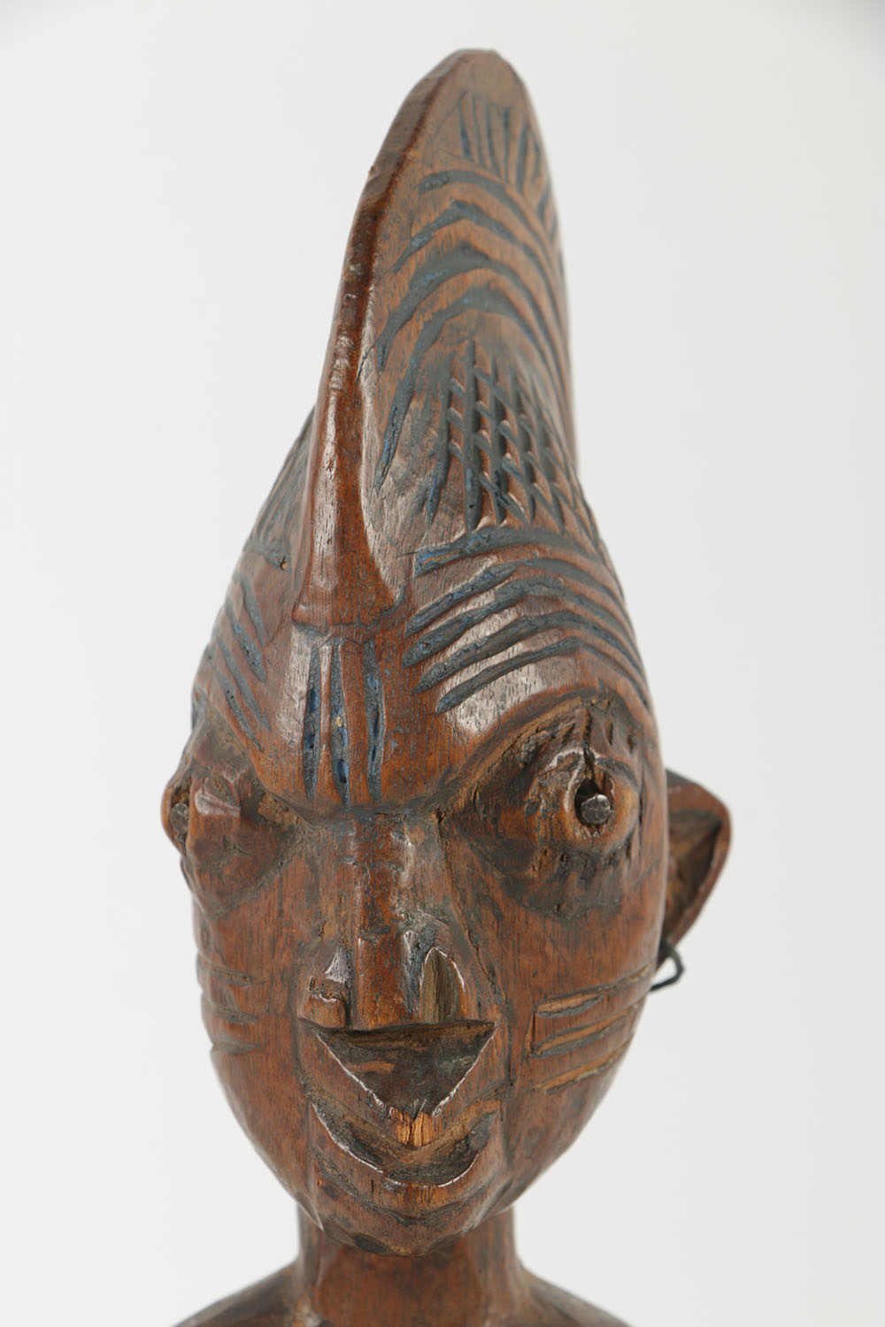Carved Wooden Figure in Style of Yoruba Twin Figure