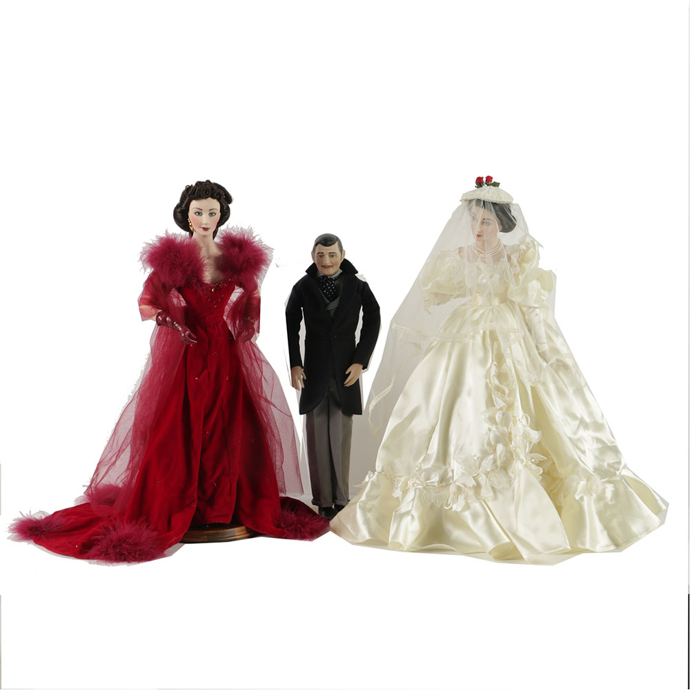 Collection Franklin Heirloom Dale Porcelain Dolls "Gone With The Wind"