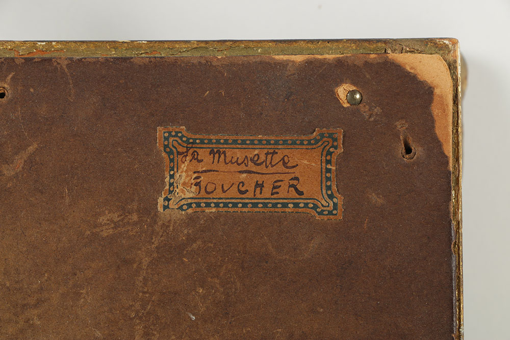 After François Boucher Gauche Painting on Wax "La Musette"