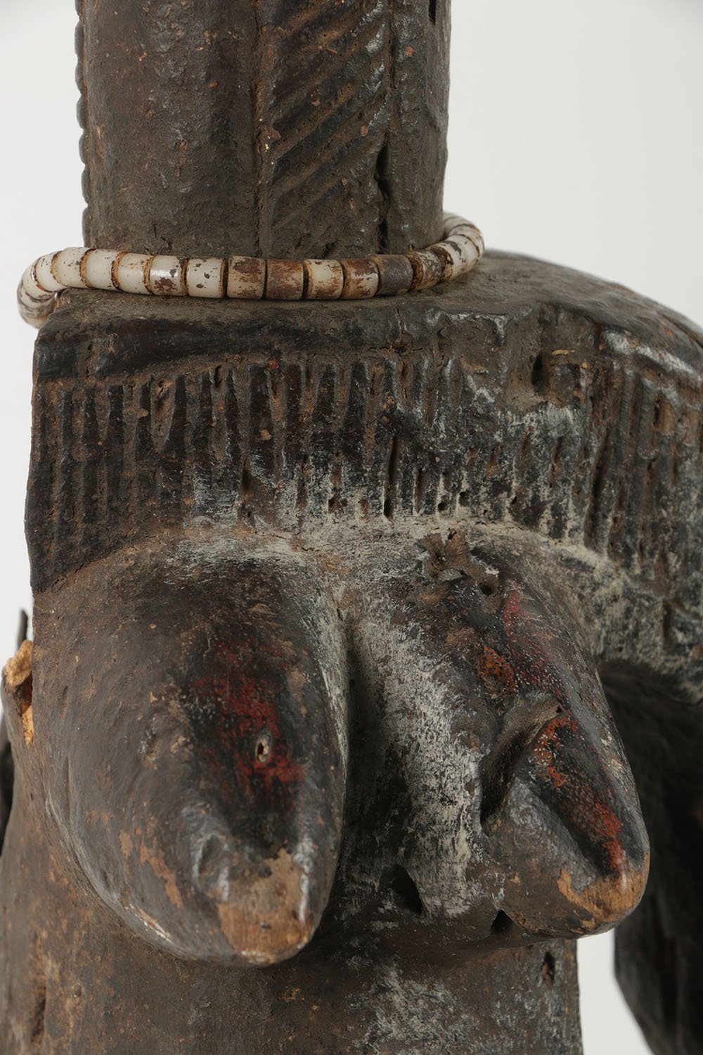 African Style Carved Wooden Sculpture of Woman