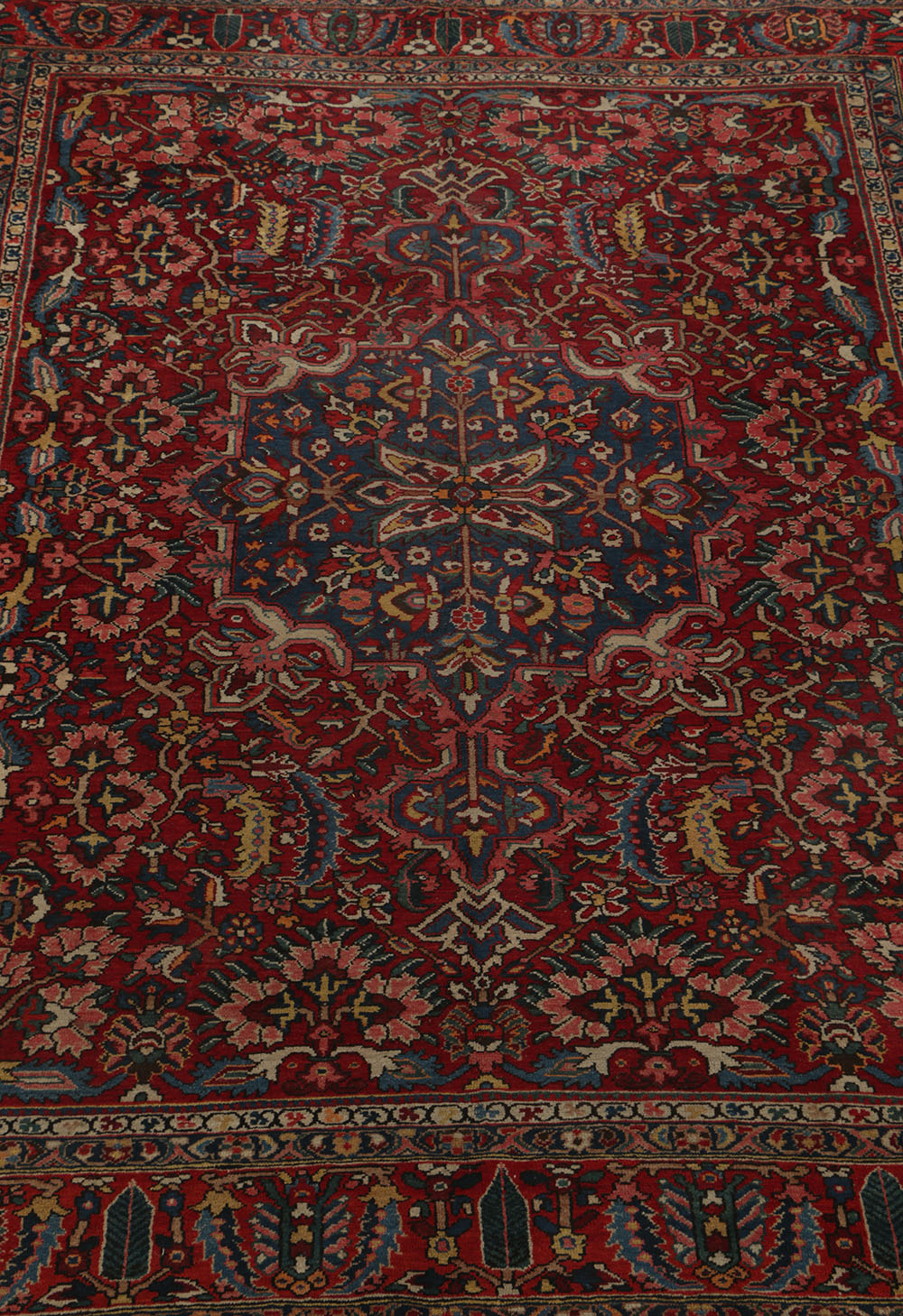 Hand-Knotted Bakhtiari Wool Area Rug