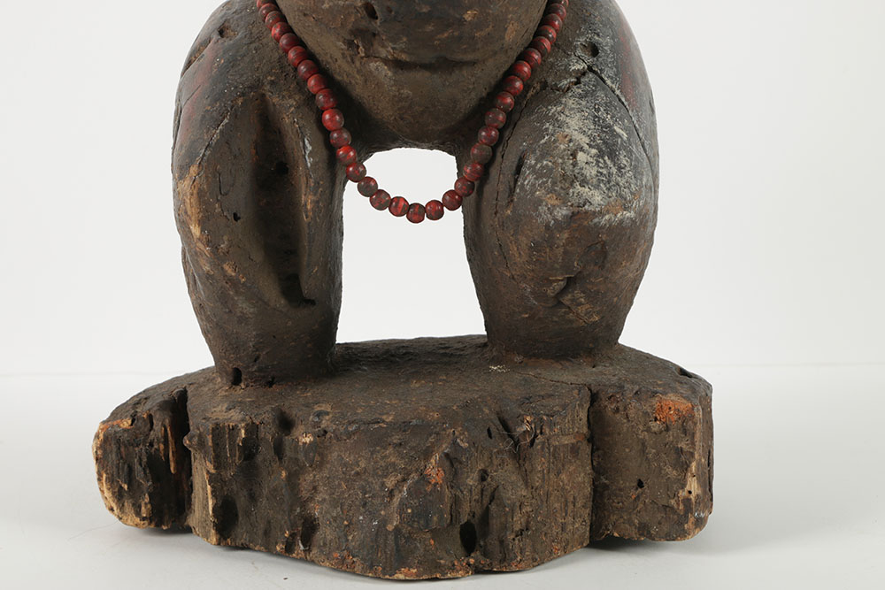 African Style Carved Wooden Sculpture of Woman