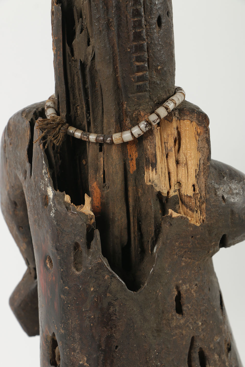 African Style Carved Wooden Sculpture of Woman