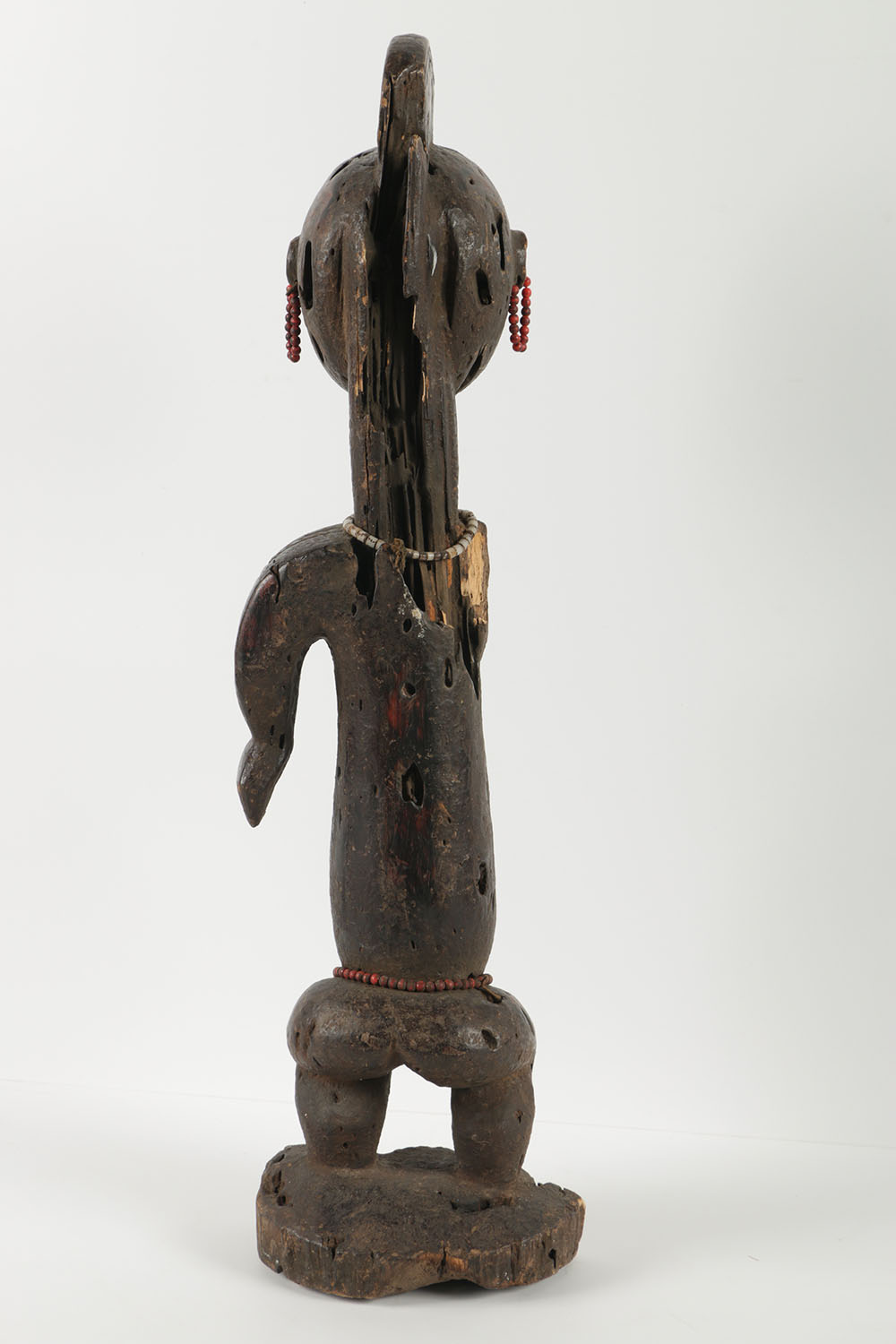 African Style Carved Wooden Sculpture of Woman