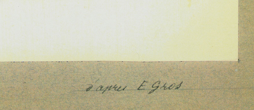 After E. Gros Offset Lithograph of Curaçao Cusenier Advertisement