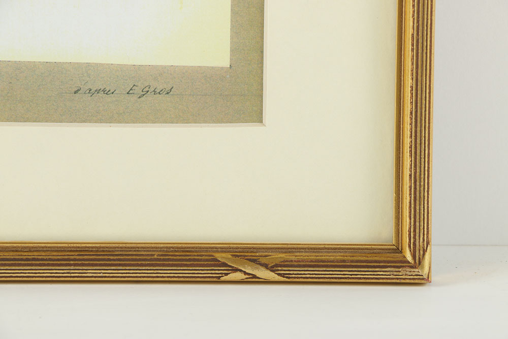 After E. Gros Offset Lithograph of Curaçao Cusenier Advertisement