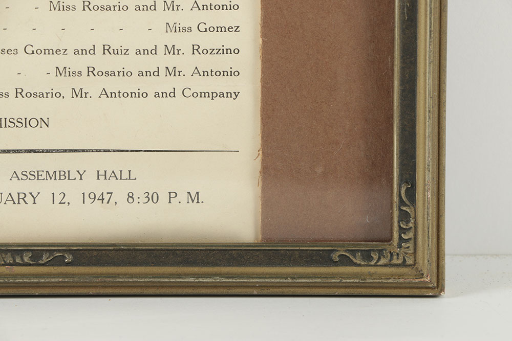 Mid 20th-Century Flamenco Dance Program for Rosario and Antonio