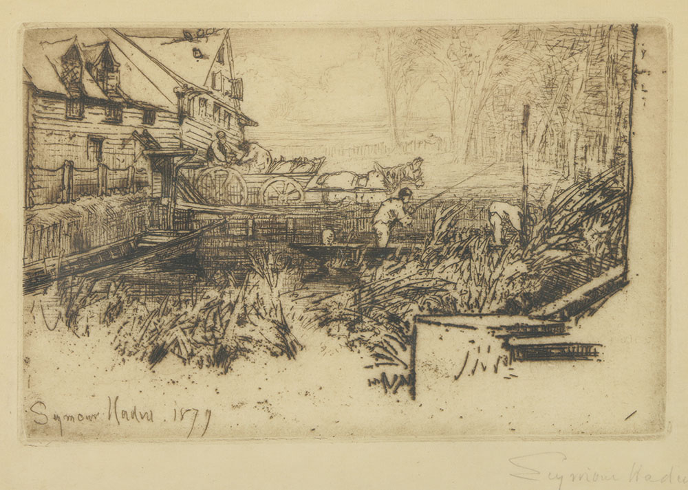 Francis Seymour Haden Etching on Paper "Dusty Millers"