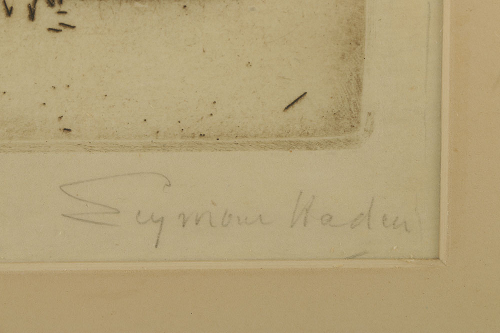 Francis Seymour Haden Etching on Paper "Dusty Millers"