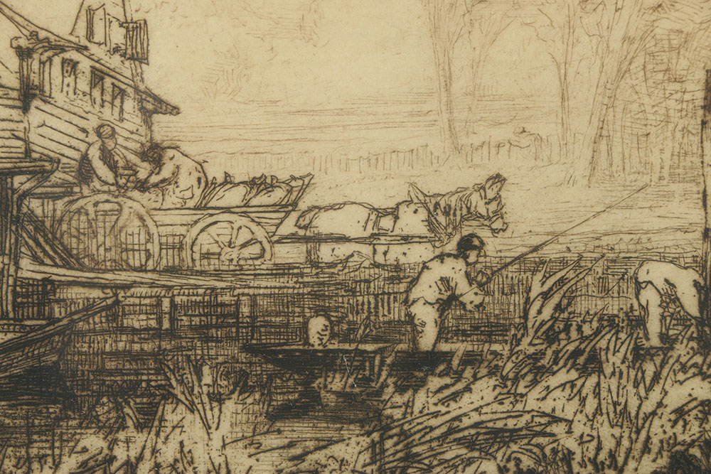 Francis Seymour Haden Etching on Paper "Dusty Millers"