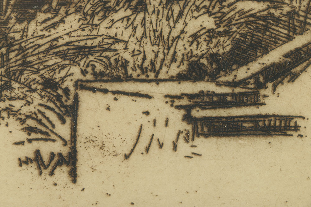 Francis Seymour Haden Etching on Paper "Dusty Millers"