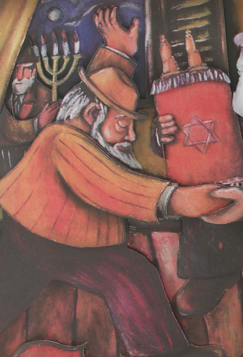 Three-Dimensional Digital Print Diorama of a Chanukah Celebration