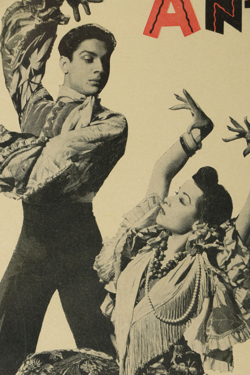 Mid 20th-Century Flamenco Dance Advertisement for Rosario and Antonio