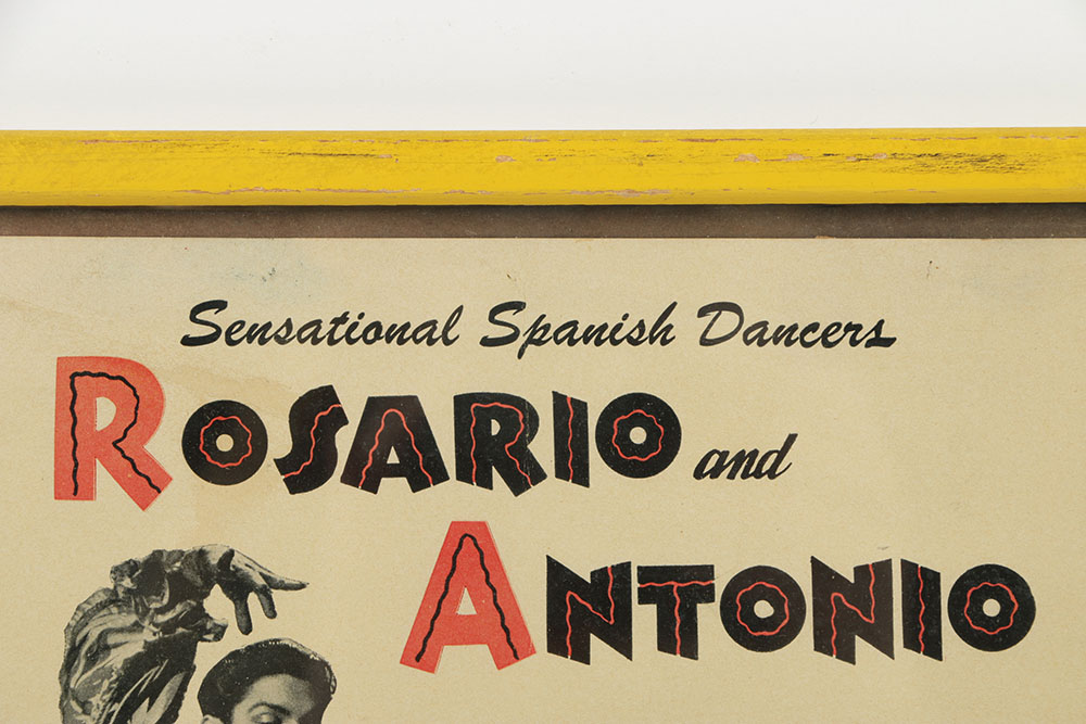Mid 20th-Century Flamenco Dance Advertisement for Rosario and Antonio
