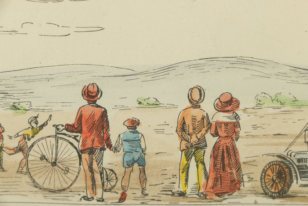 Franco Rainaldi Hand Colored Etching on paper "Hot-Air Balloons"