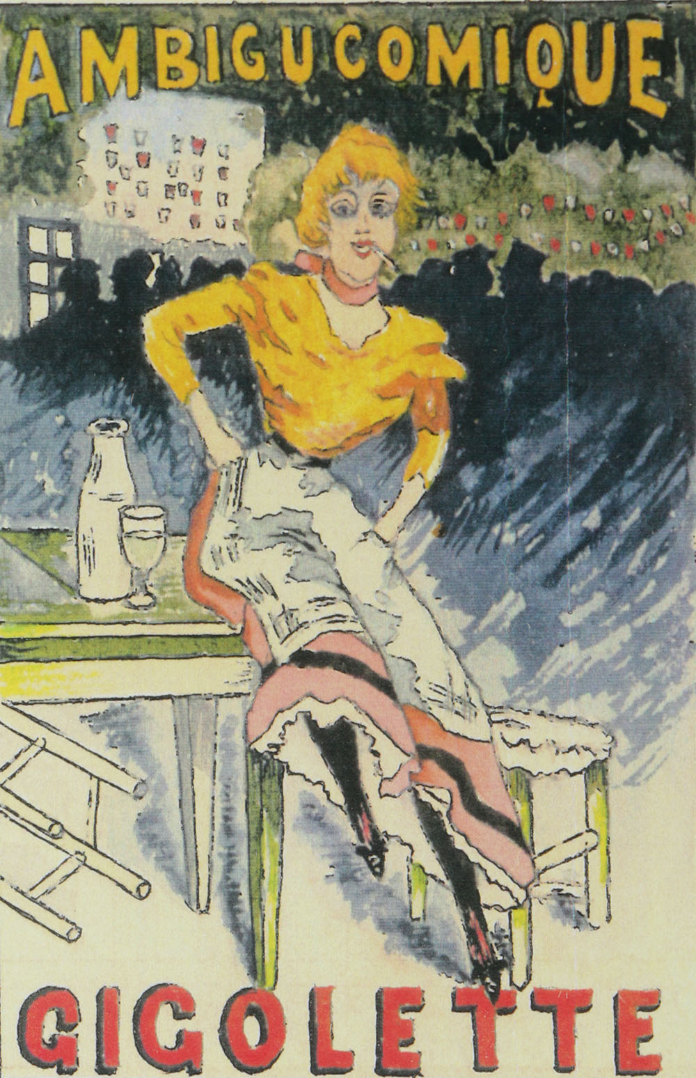 After Albert Guillaume Offset Lithograph "Ambigu Comique Gigolette"