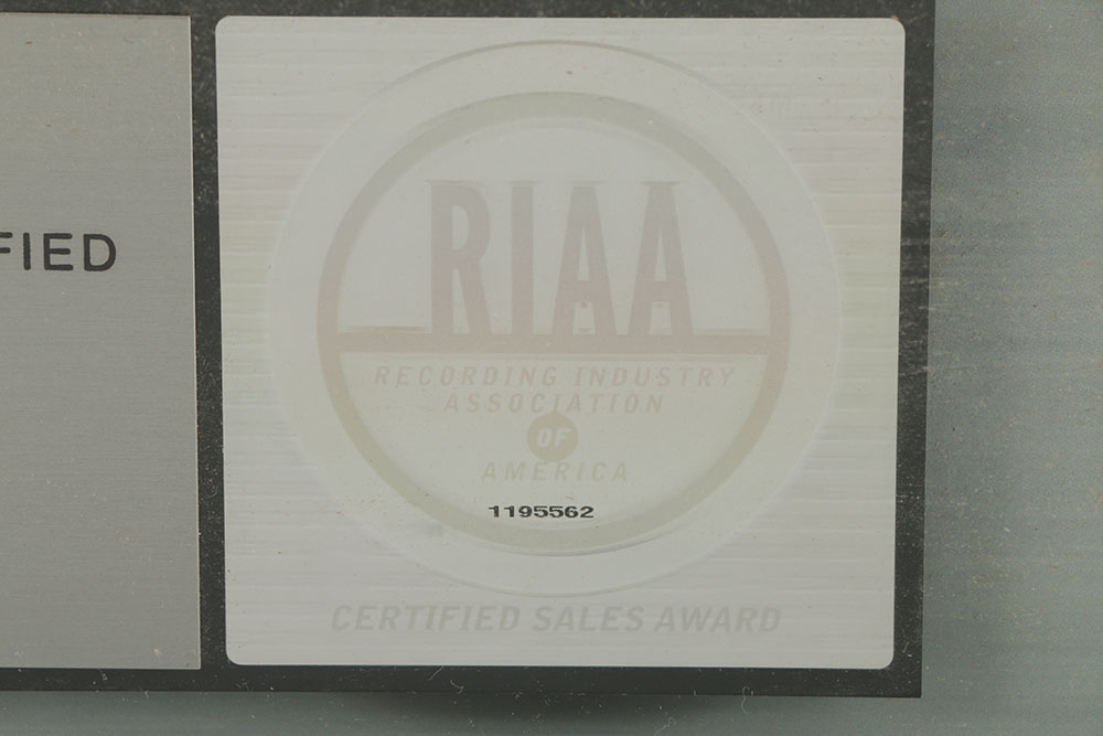 Avril Lavigne RIAA Certified Multi-Platinum Record Award "Let Go"