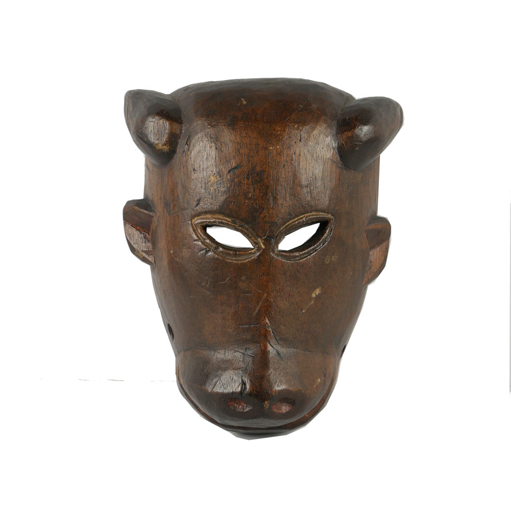 African Style Wooden Bull Mask