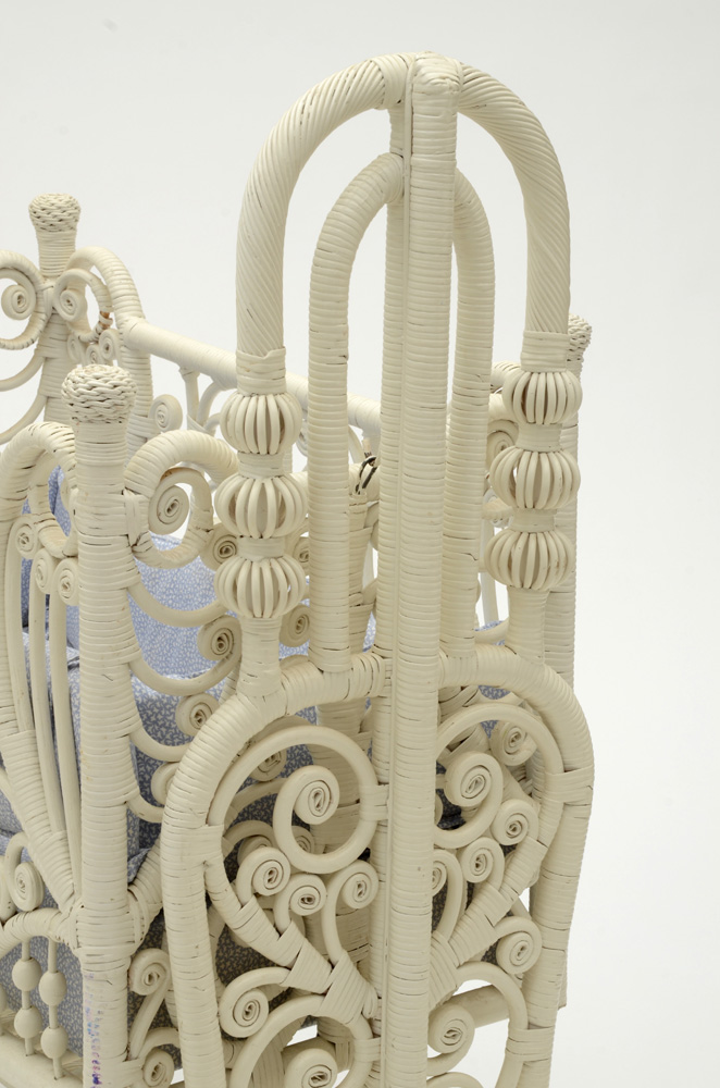 Vintage Victorian Style Wicker Crib