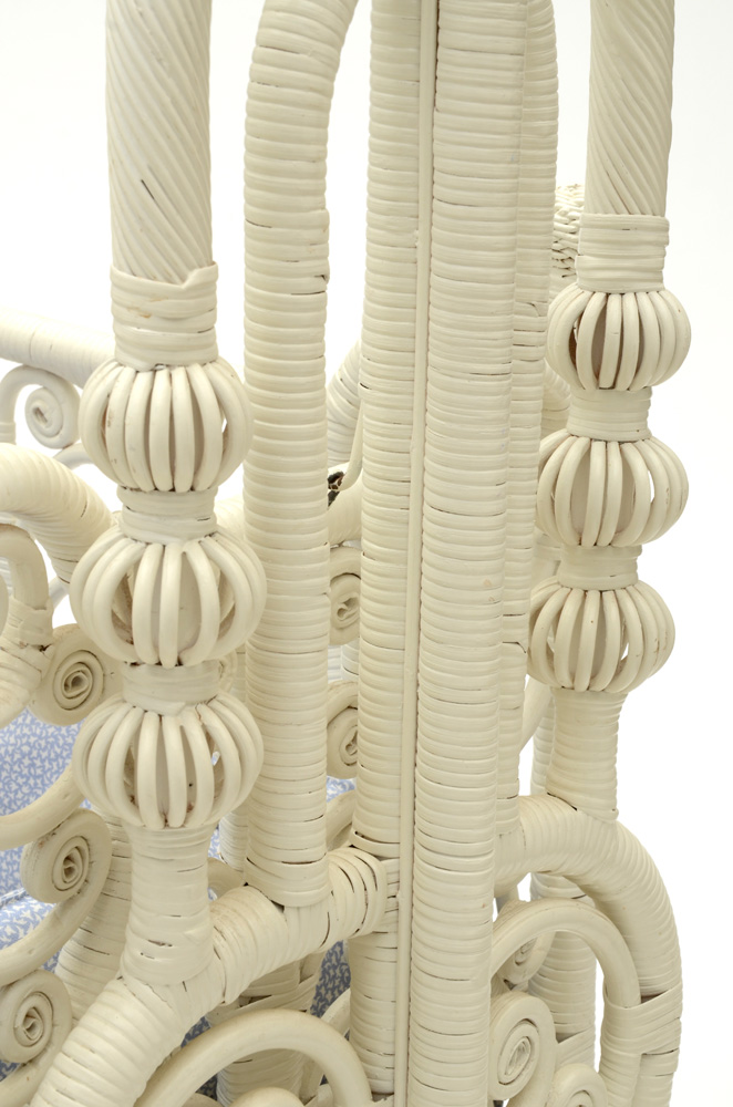 Vintage Victorian Style Wicker Crib