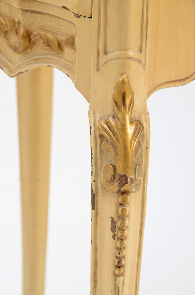 Vintage Louis XV Style Marble Top Commode Stands