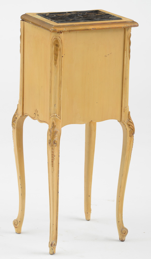 Vintage Louis XV Style Marble Top Commode Stands