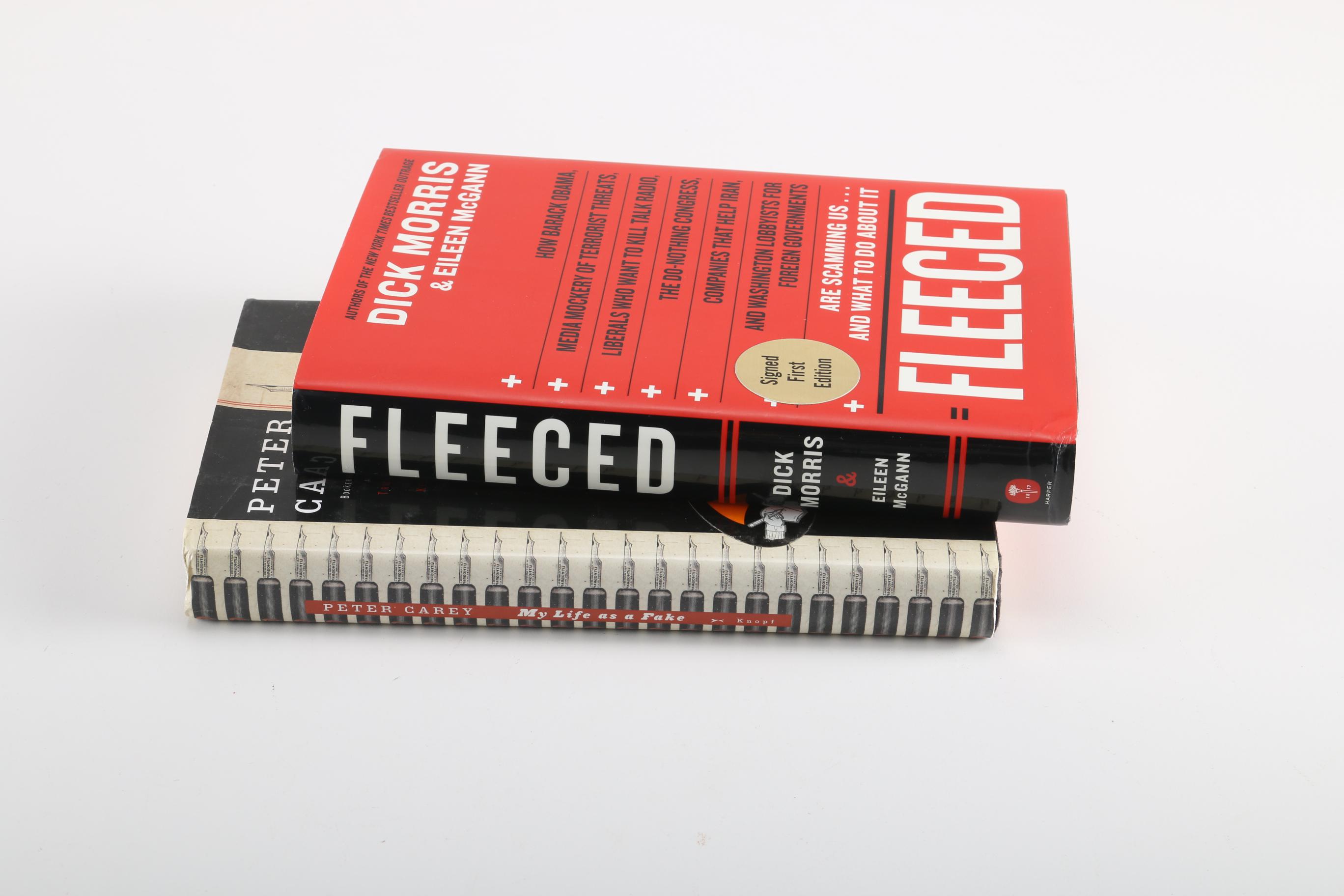 Signed "My Life as a Fake" and "Fleeced"