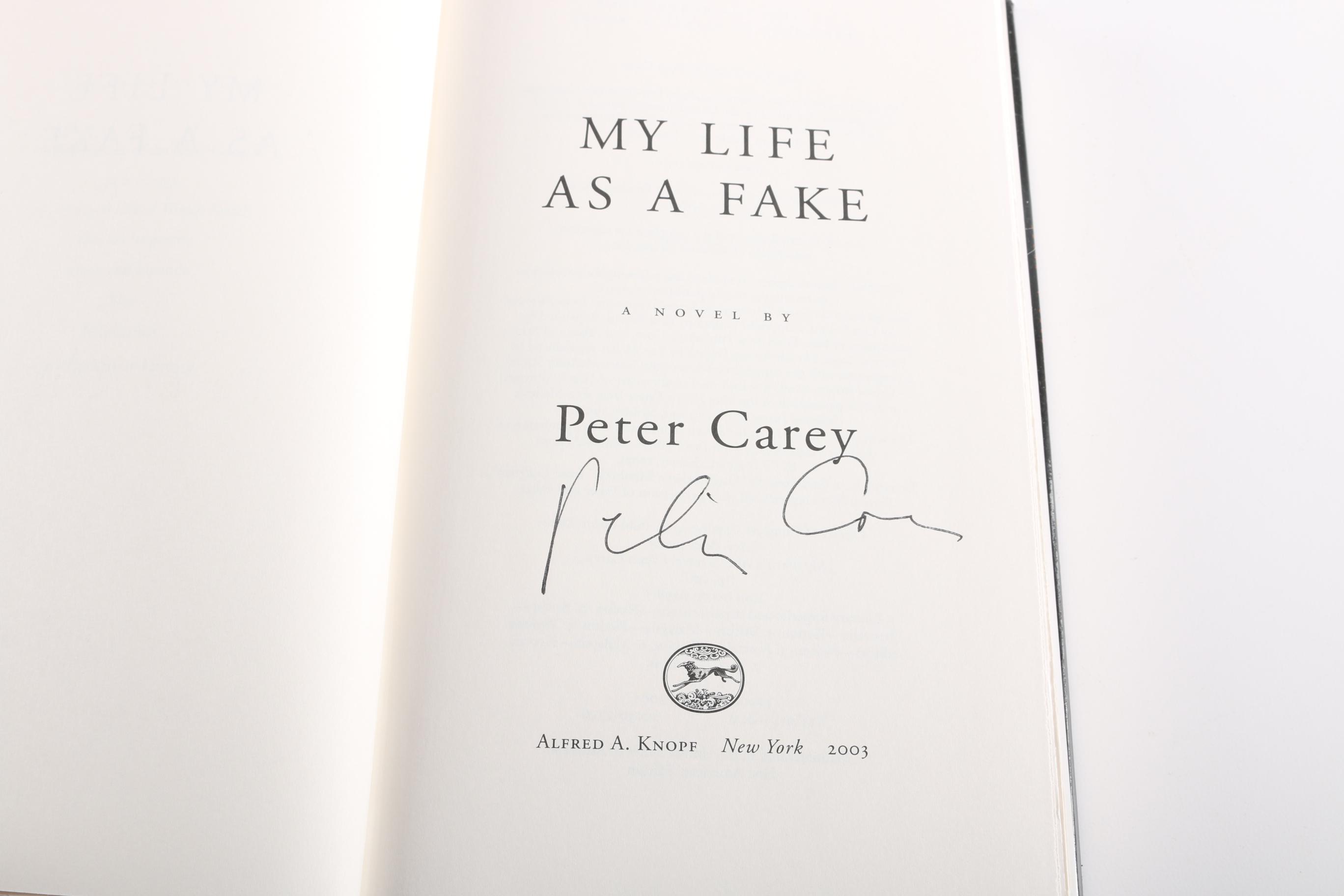 Signed "My Life as a Fake" and "Fleeced"