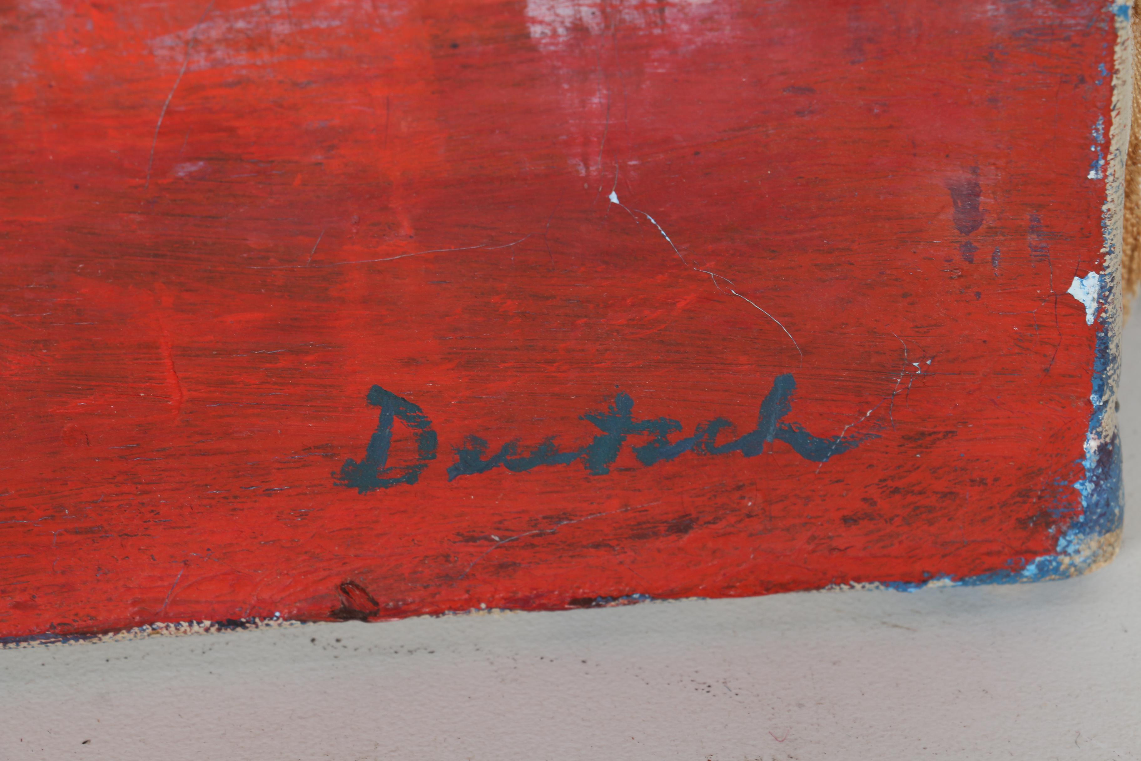 Deutsch Oil Painting on Canvas of an Abstract City