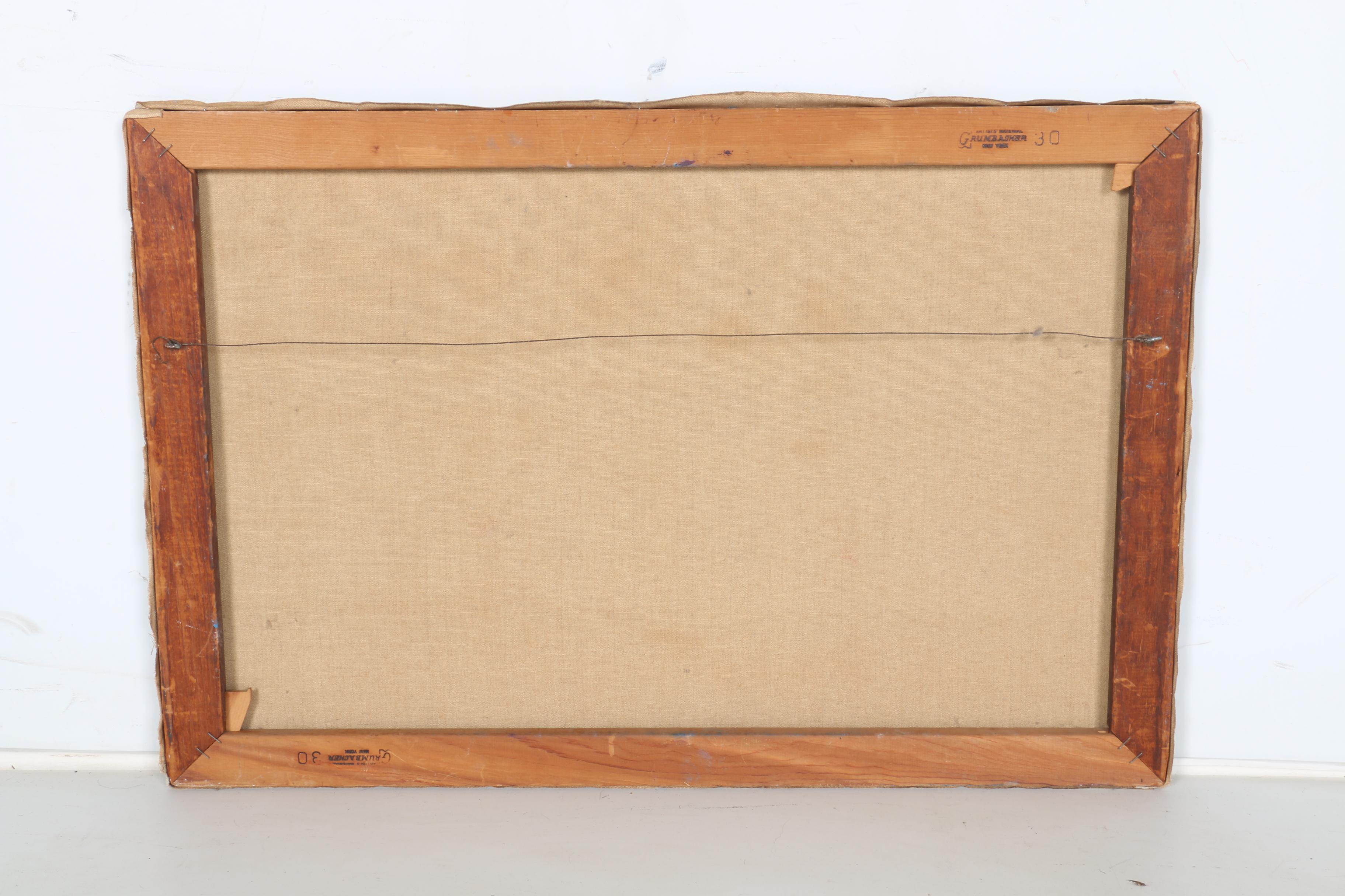 Deutsch Oil Painting on Canvas of an Abstract City