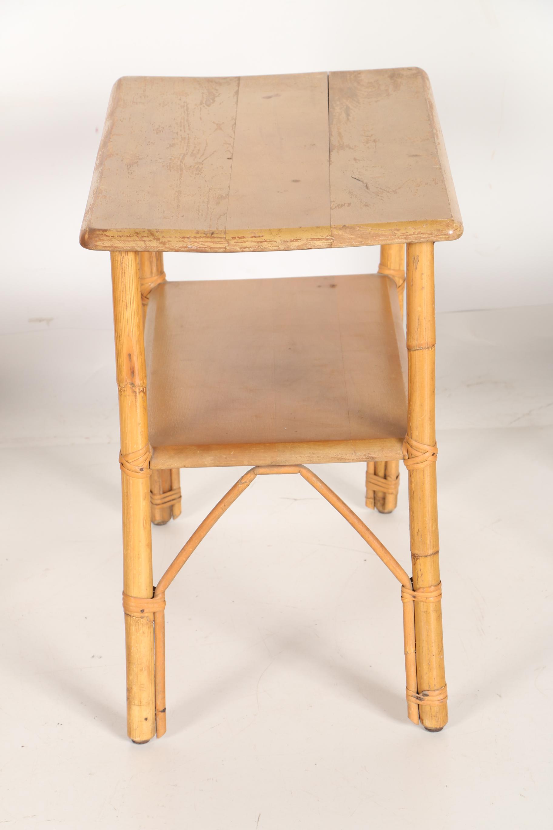 Bamboo Wicker Armchairs and Table