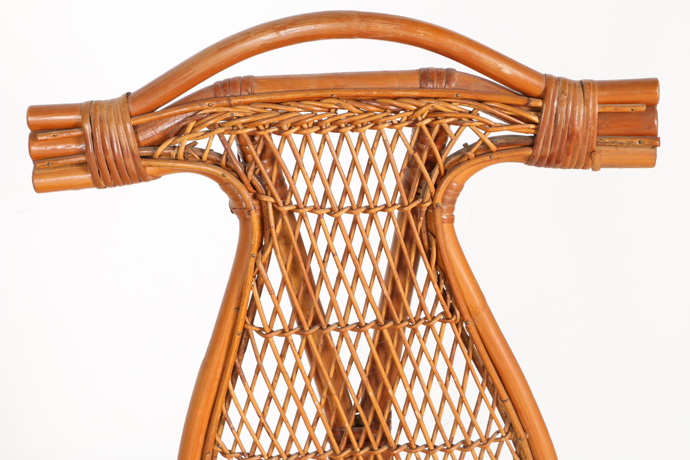 Bamboo Wicker Armchairs and Table