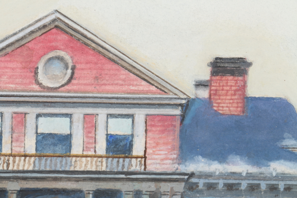 Richard Guy Original Watercolor of Annaburg Manor, Manassas