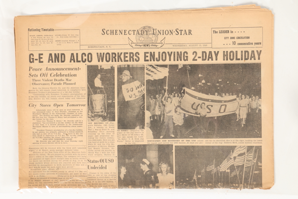 Collection of WWII Newspaper Headlines Featuring Hiroshima