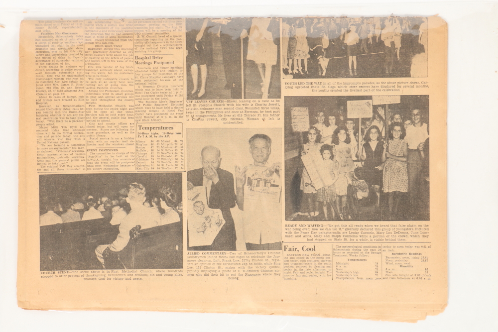 Collection of WWII Newspaper Headlines Featuring Hiroshima