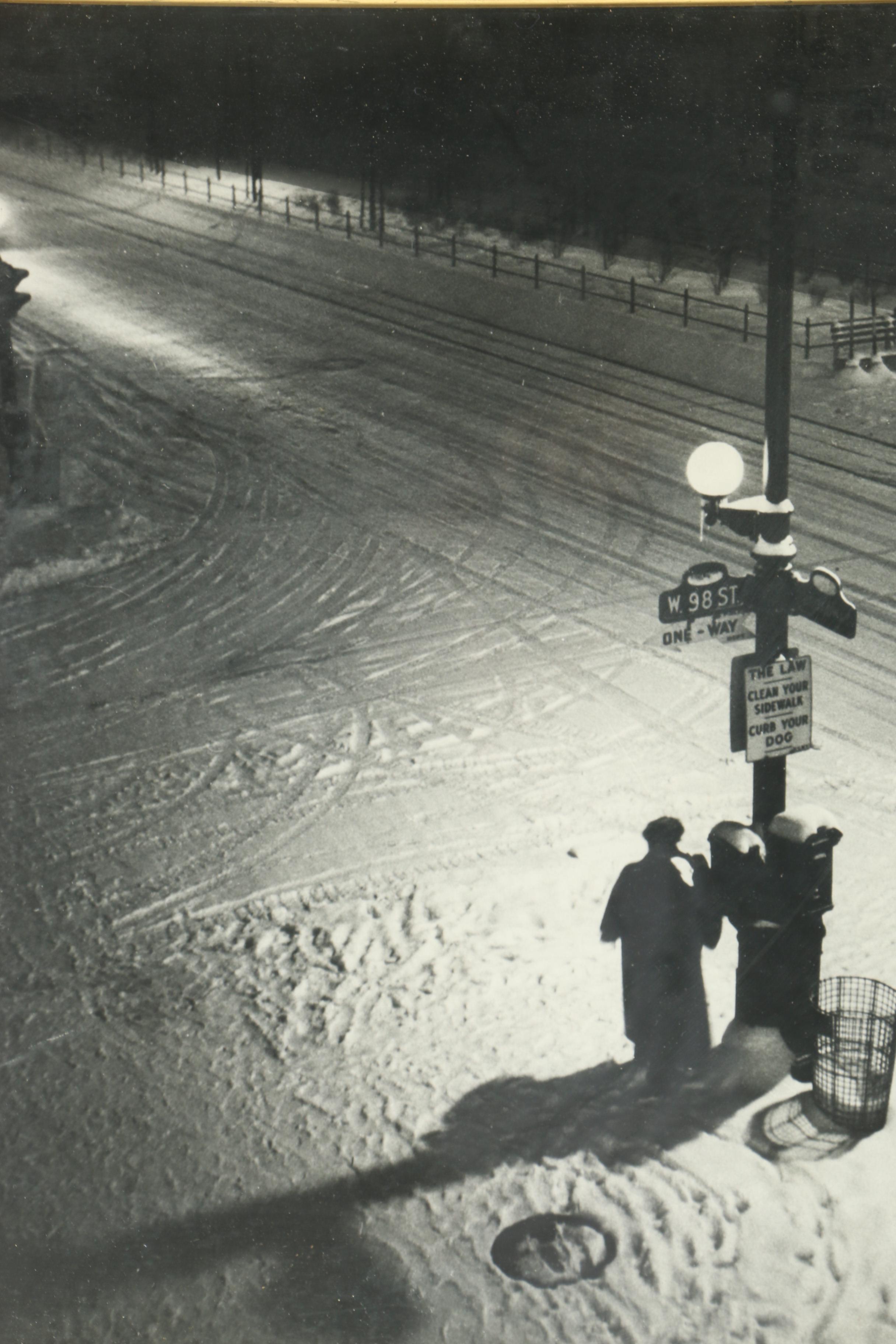 Mid-Century Black and White Photograph of Police Officer