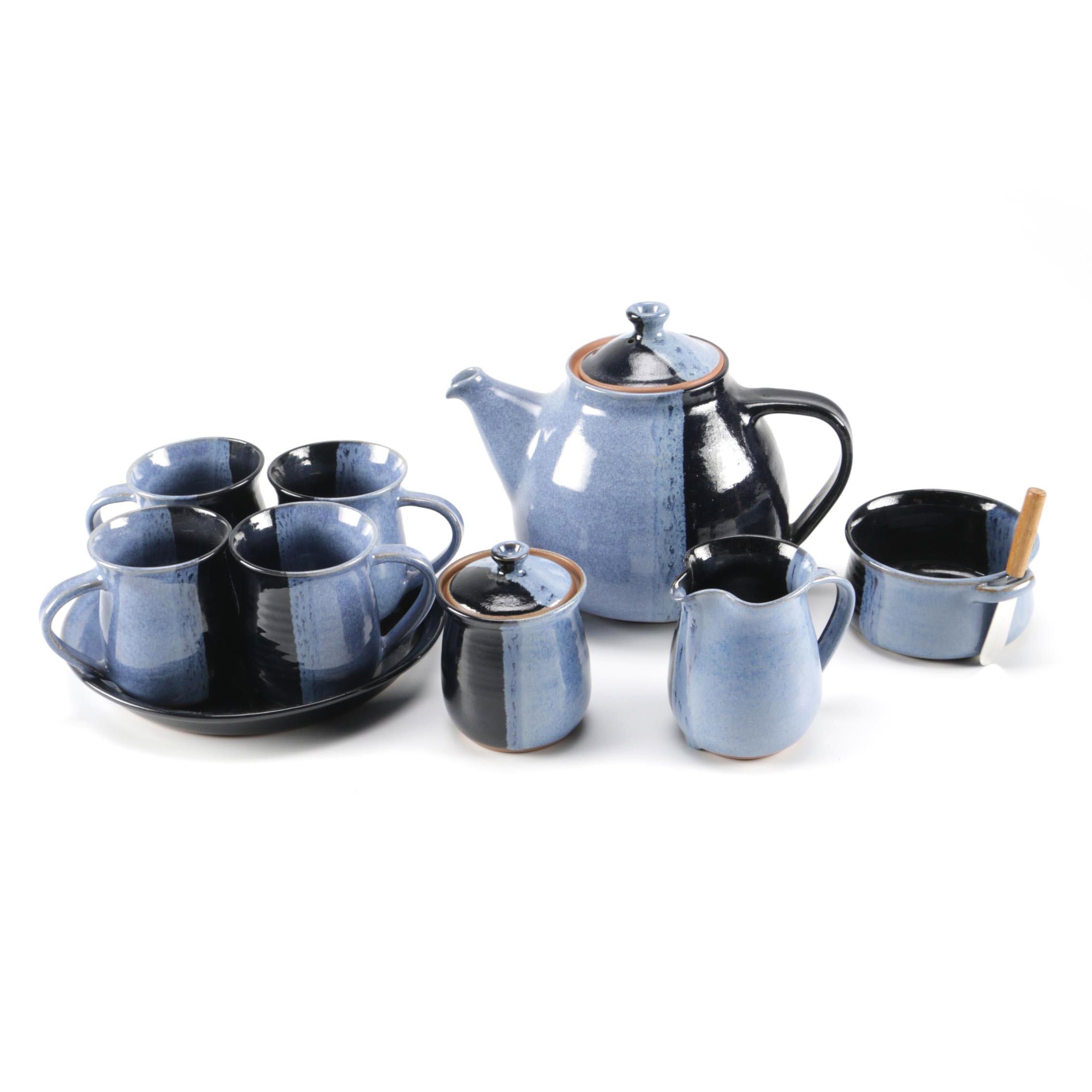 Judy Watmough Handcrafted Pottery Tea Set