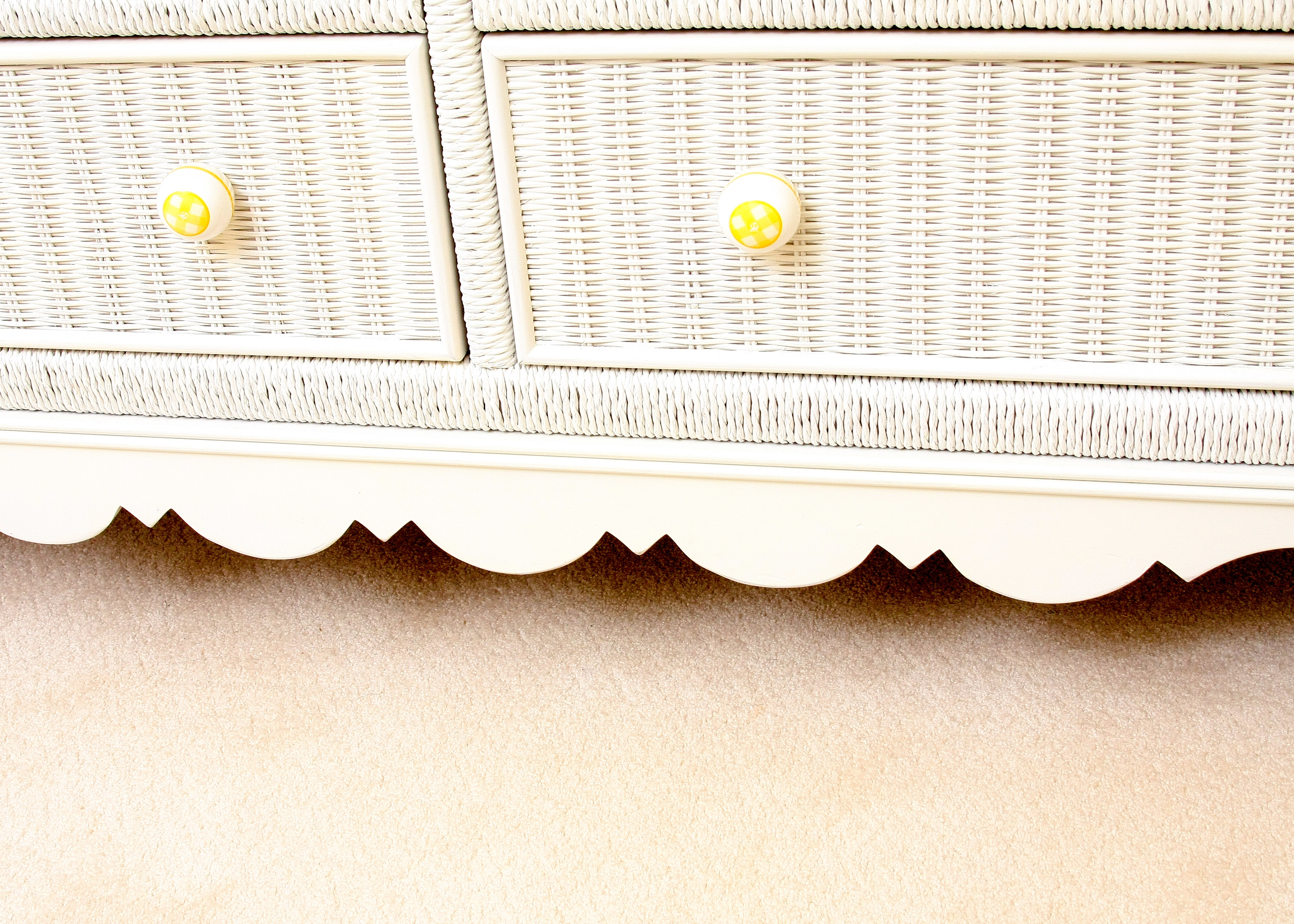 Lexington Furniture White Wicker and Wooden Bedroom Set