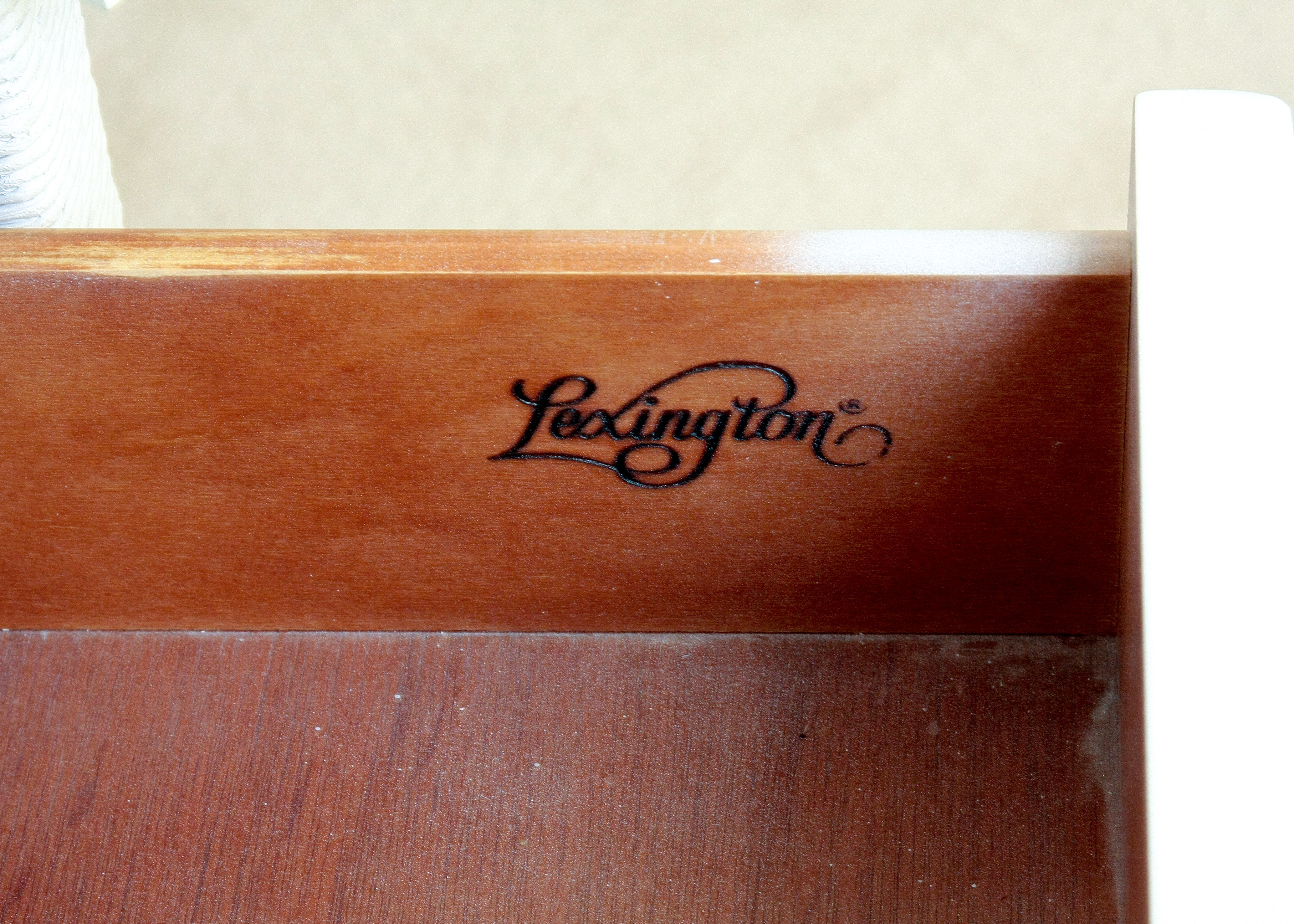 Lexington Furniture White Wicker and Wooden Bedroom Set