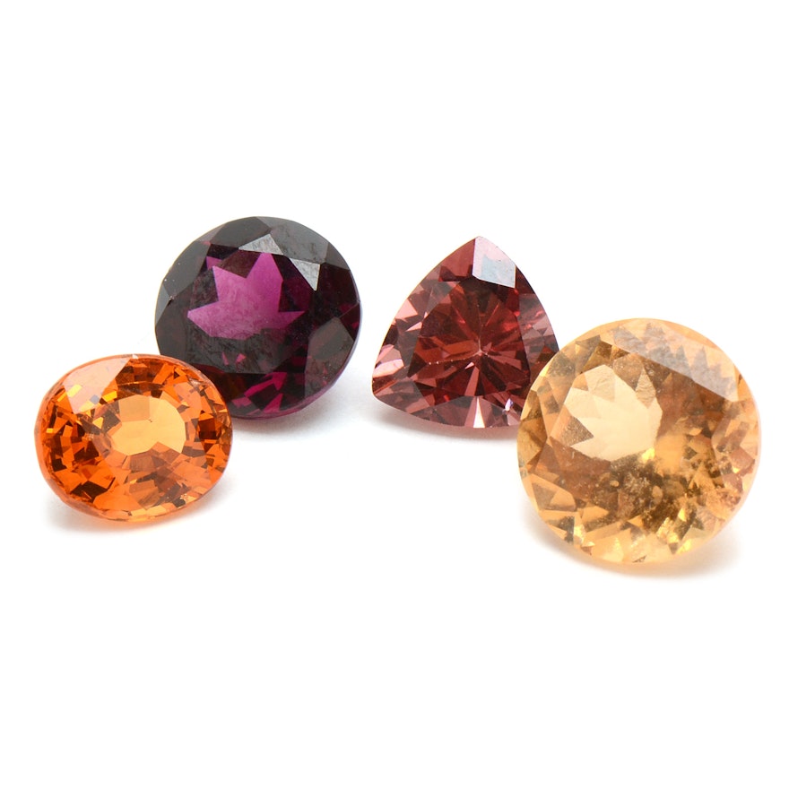 Hessonite, Spessartite, Rhodolite and Color Shift Garnets