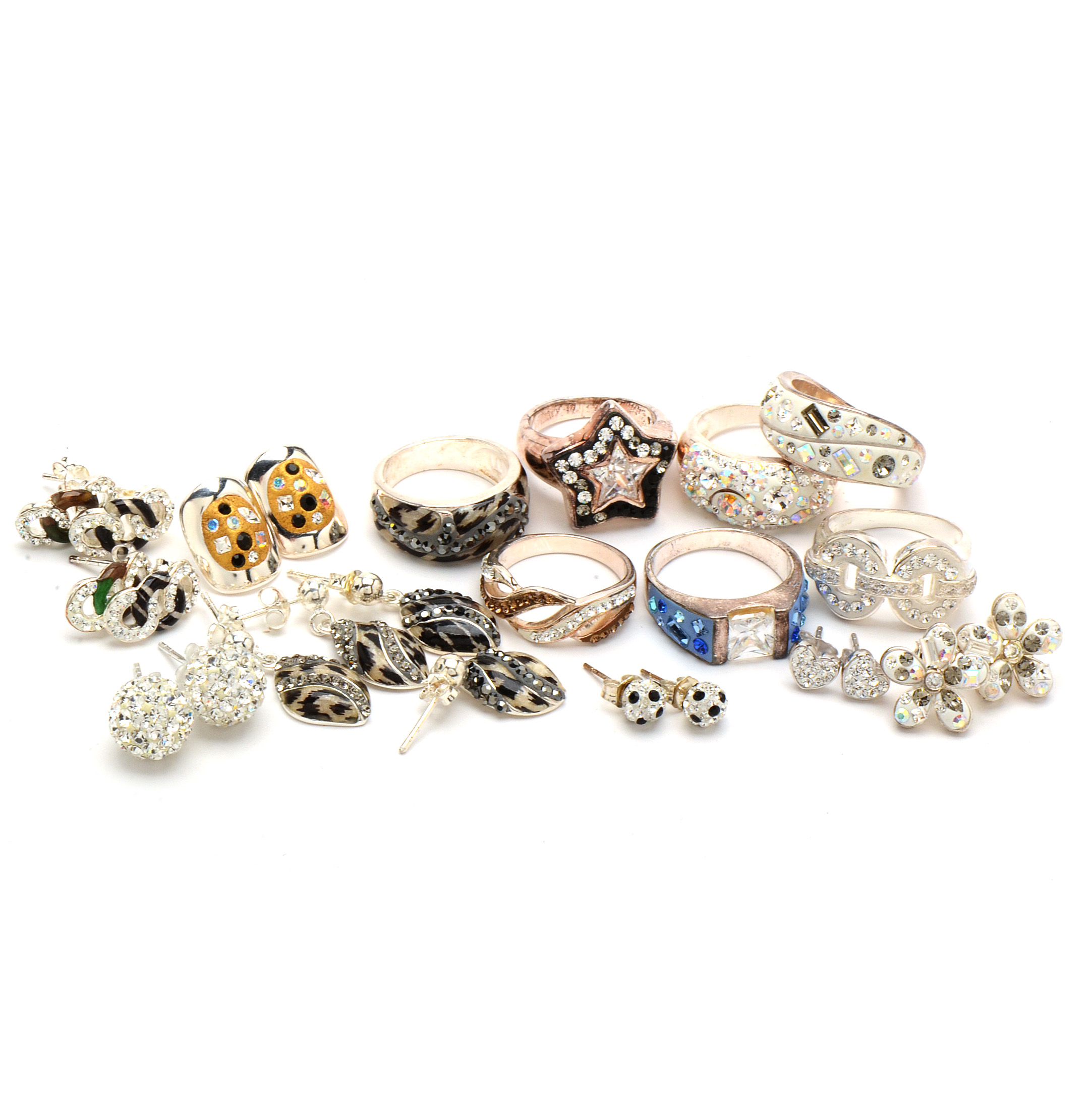 Sterling Clear Crystal Fashion Jewelry