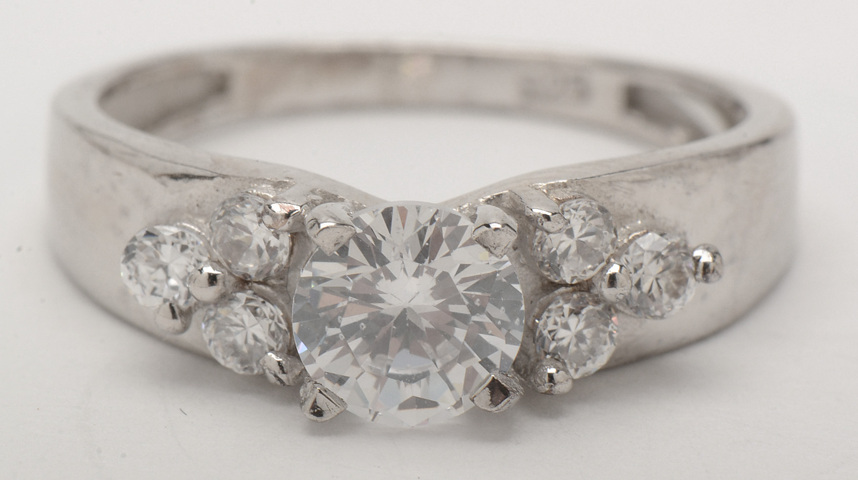 Sterling Rings and Earrings With Crystal Accents